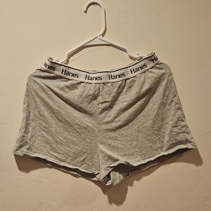 Hanes Heather Gray Lounge Shorts